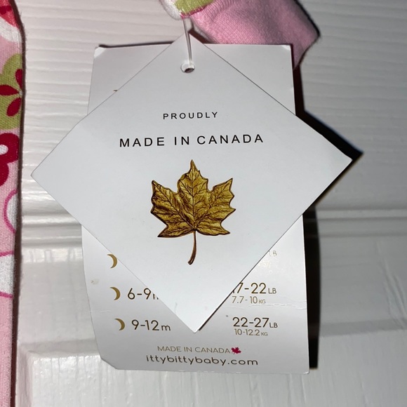 Itty Bitty Baby Infant Preemie Girl Footed Sleeper Outfit Pink 3-5 Pounds - Picture 5 of 10